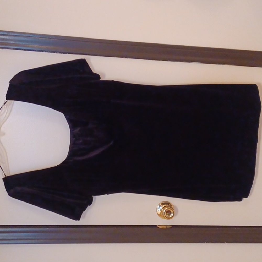 H&M Black velour mini dress